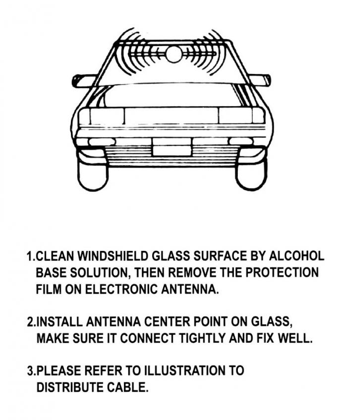 Automobile Am Fm Car Windscreen Antenna Double Side Tap DC12v